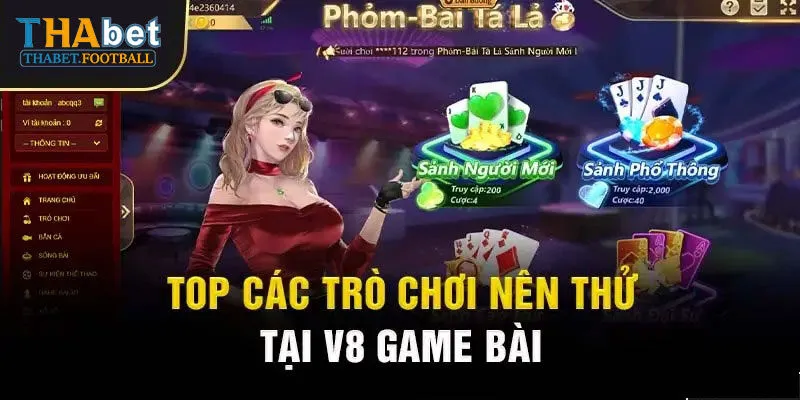 Danh Sách Các Trò Chơi Tại Sảnh Game Bài 3D